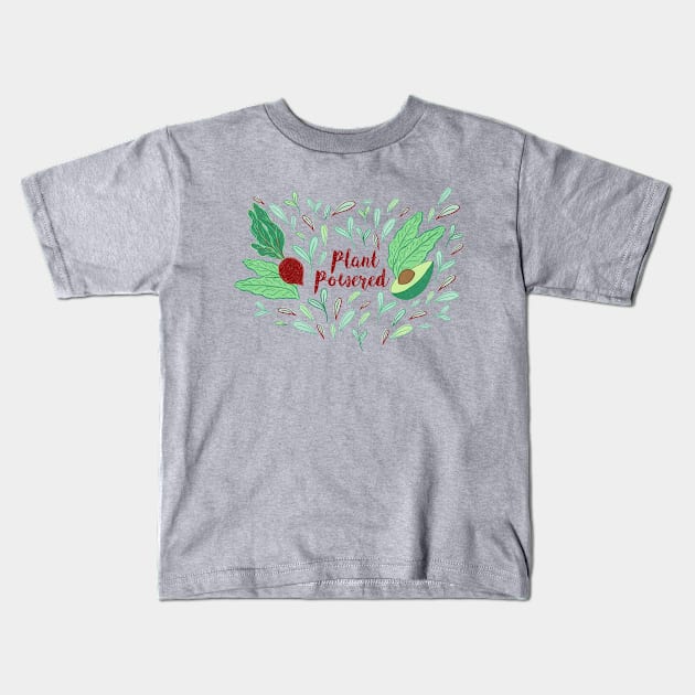 Plant Powered Kids T-Shirt by IllustratedActivist